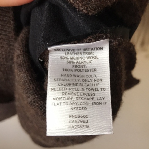 Halogen merino wool and faux leather sz M - Picture 5 of 7